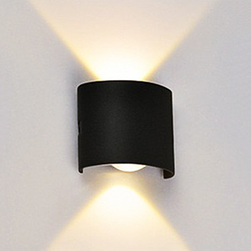 Ray Modern Outdoor Wall Light Rectangle LED White Metal Terrace