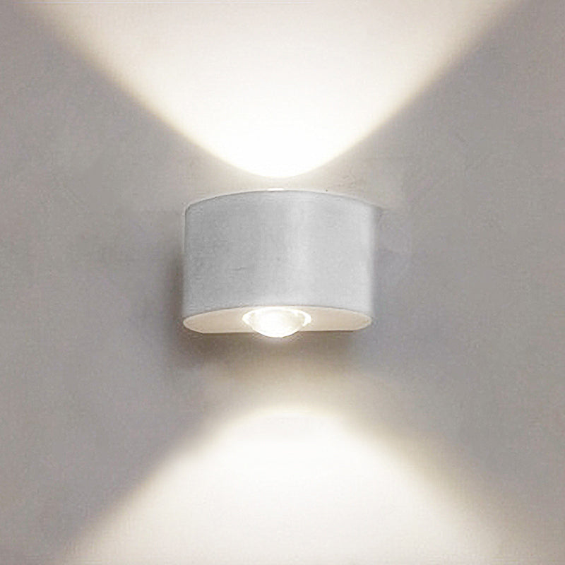 Ray Modern Outdoor Wall Light Rectangle LED White Metal Terrace