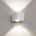 Ray Modern Outdoor Wall Light Rectangle LED White Metal Terrace