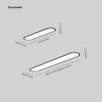Arisha Modern Ceiling Light Dimmable Black Rectangular Living Room/Bedroom Metal
