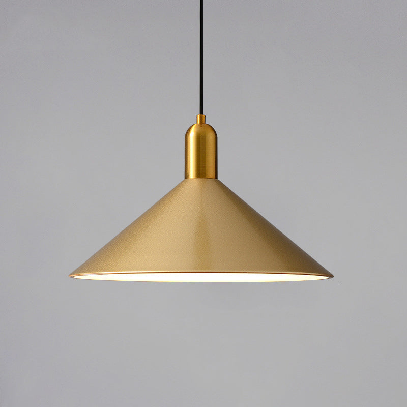 Metal Conical Drop Lamp Industrial 1 Head Dining Room Pendant Lighting Fixture