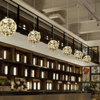 Ball Pendant Light Kit Minimal LED Glass Down Lighting with Inside Glowing String