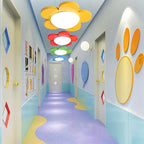 15"/23" Dia Bloemvormige Hanglamp Kinderen Acryl LED Plafond Chandelier in Rood/Geel/Blauw/Groen voor Kinderkamer