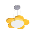 15"/23" Dia Bloemvormige Hanglamp Kinderen Acryl LED Plafond Chandelier in Rood/Geel/Blauw/Groen voor Kinderkamer