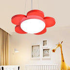 15"/23" Dia Bloemvormige Hanglamp Kinderen Acryl LED Plafond Chandelier in Rood/Geel/Blauw/Groen voor Kinderkamer