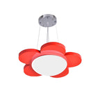 15"/23" Dia Bloemvormige Hanglamp Kinderen Acryl LED Plafond Chandelier in Rood/Geel/Blauw/Groen voor Kinderkamer