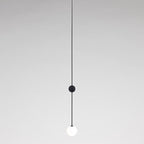 Orb Corridor Wall Light Fixture Milky Glass 1-Light Simple Wall Lamp Sconce with Pencil Arm