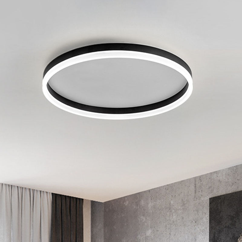 Circular Flush Mount Lighting Minimalist Acrylic Bedroom LED Flush Mount Fixture
