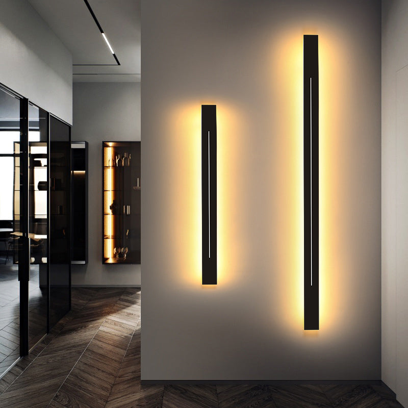 Simplicity Bar Shaped LED Wall Mounted Light Metal Living Room Wall Sconce Lighting