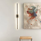 Linear Shaped Metal LED Wall Lighting Contemporary Black Sconce Light Fixture for Corridor