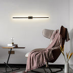 Linear Shaped Metal LED Wall Lighting Contemporary Black Sconce Light Fixture for Corridor