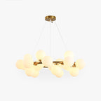 Valentina Bass Glass Bubble Golden Chandelier