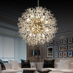 Crystal Orb Dandelion Ceiling Lighting Modern Chandelier Light Fixture for Living Room