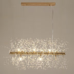 Crystal Orb Dandelion Ceiling Lighting Modern Chandelier Light Fixture for Living Room