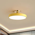 Round Flush Mount Light Nordic Style Acrylic Bedroom LED Semi Flush Ceiling Light