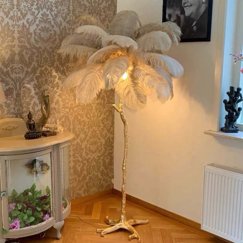 O'Moore Modern Multi-Colored LED Floor Lamp Feather Dining Room/Living Room