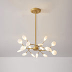Metallic Branch Chandelier Light Simplicity LED Pendant Light Fixture for Living Room