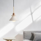 Bowl Shade Ceiling Light Simplicity Cement Single Dining Room Hanging Pendant Light in White