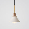 Bowl Shade Ceiling Light Simplicity Cement Single Dining Room Hanging Pendant Light in White