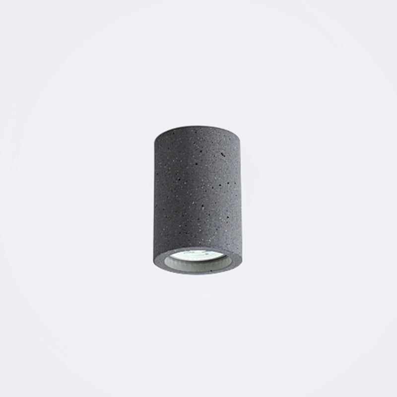 Cylinder Corridor Flush Ceiling Light Cement Minimalistic LED Flush Mount Lighting Fixture