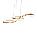 Metal Music Note Chandelier Lighting Minimalist LED Pendant Light for Dining Room