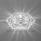 Clear Blossom LED Flush Mount Modern Crystal Flushmount Ceiling Light for Hallway