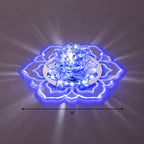 Clear Blossom LED Flush Mount Modern Crystal Flushmount Ceiling Light for Hallway