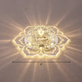 Clear Blossom LED Flush Mount Modern Crystal Flushmount Ceiling Light for Hallway