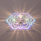 Clear Blossom LED Flush Mount Modern Crystal Flushmount Ceiling Light for Hallway