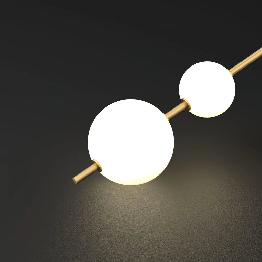 Modern Geometric Wall Lamp with LED Balls