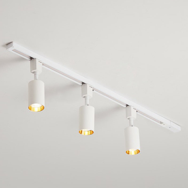 Nordic Style Tubular LED Track Lamp Metallic Living Room Spotlight Semi Flush Mount Lighting