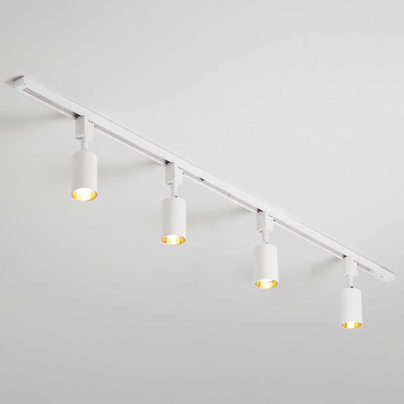Nordic Style Tubular LED Track Lamp Metallic Living Room Spotlight Semi Flush Mount Lighting