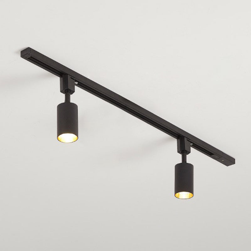 Nordic Style Tubular LED Track Lamp Metallic Living Room Spotlight Semi Flush Mount Lighting