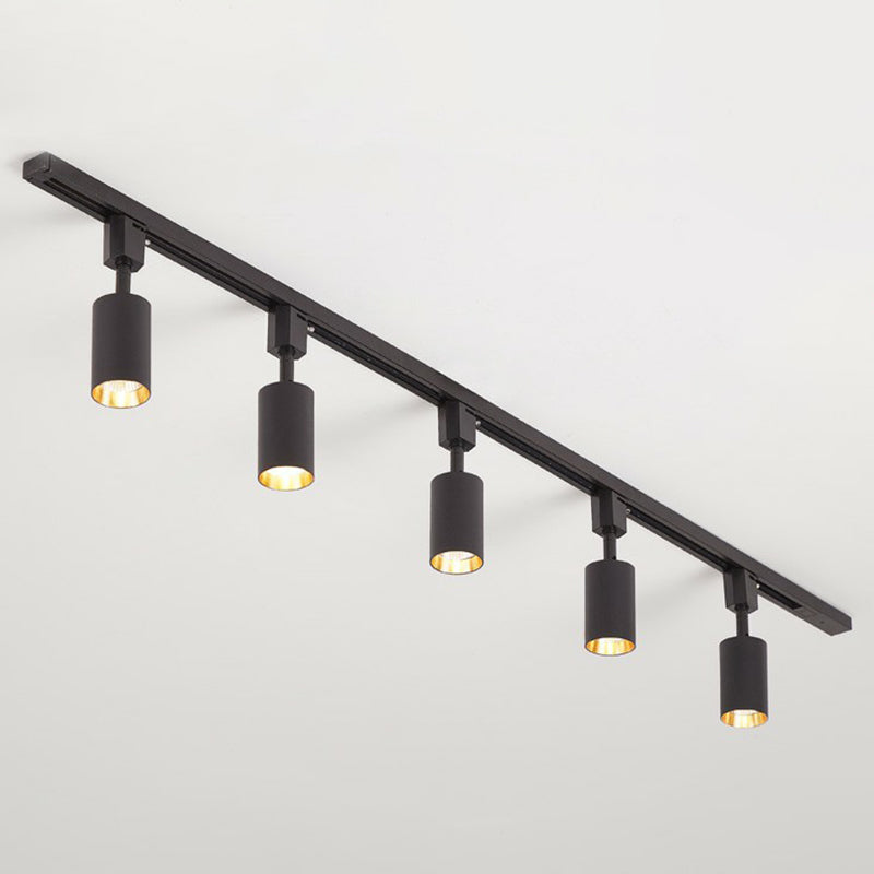 Nordic Style Tubular LED Track Lamp Metallic Living Room Spotlight Semi Flush Mount Lighting
