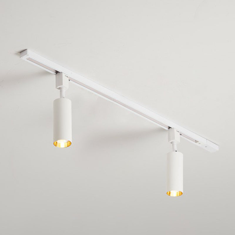 Nordic Style Tubular LED Track Lamp Metallic Living Room Spotlight Semi Flush Mount Lighting