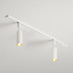 Nordic Style Tubular LED Track Lamp Metallic Living Room Spotlight Semi Flush Mount Lighting