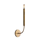 1/2 Bulbs Tube Wall Lamp Tradition Metal Sconce Light Fixture in Black/Brass for Dining Room