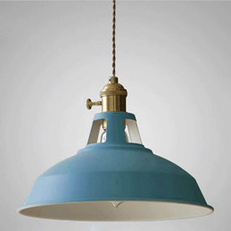 Industrial Macarons Barn Shade Pendant Light Metal 1-Light Pendant Lighting for Restaurant