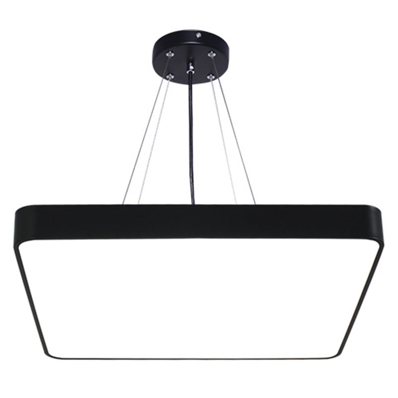 Square Office Hanging Light Metal Nordic LED Commercial Pendant Lighting with Diffuser