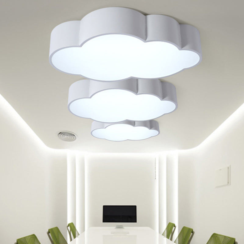 Cloud Shaped Bedroom Ceiling Mount Lamp Acrylic Cartoon LED Flush Mount Lighting Fixture