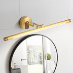 Swingable Metal Tubular Vanity Light Vintage LED Wall Sconce Light Fixture for Bath