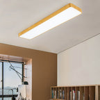 Gold Finish Rectangle Ceiling Lamp Simple Style Metal LED Flush Mount Light for Office