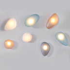 Frosted Glass Cobblestone Wall Sconce Art Deco 1-Light Wall Mount Light for Living Room