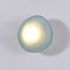 Frosted Glass Cobblestone Wall Sconce Art Deco 1-Light Wall Mount Light for Living Room