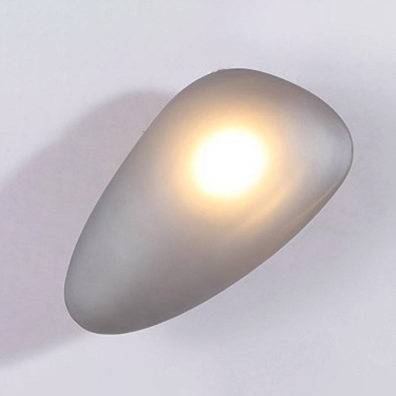 Frosted Glass Cobblestone Wall Sconce Art Deco 1-Light Wall Mount Light for Living Room