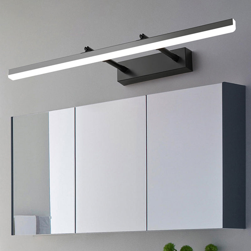 Minimalist Linear Sconce Light Fixture Metal Bathroom LED Vanity Lamp with Extendable Arm