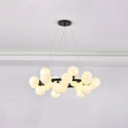 Valentina Bass Glass Bubble Golden Chandelier