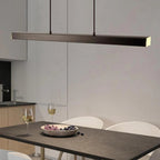 Arisha Modern LED Pendant Light Linear Black/Brown Dining Room Metal