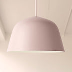 Nordic Style Dome Shade Hanging Ceiling Light 10"/16" Dia 1 Light Metal Pendant Lamp in Black/Green for Bedroom