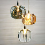 Postmodern Blown Glass Shade Ceiling Hanging Pendant Commercial Store LED Pendant Light